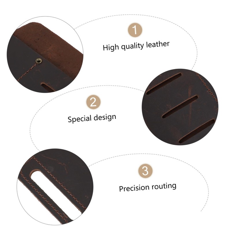 BESPORTBLE Elegant Brown Leather Belt Organizer Flashlight Pen Pocket for