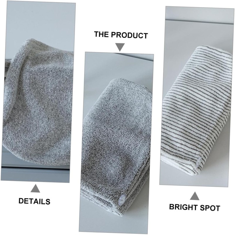 Angoily Gorro De Secado para Cabello 2 Piezas Toalla Absorbente