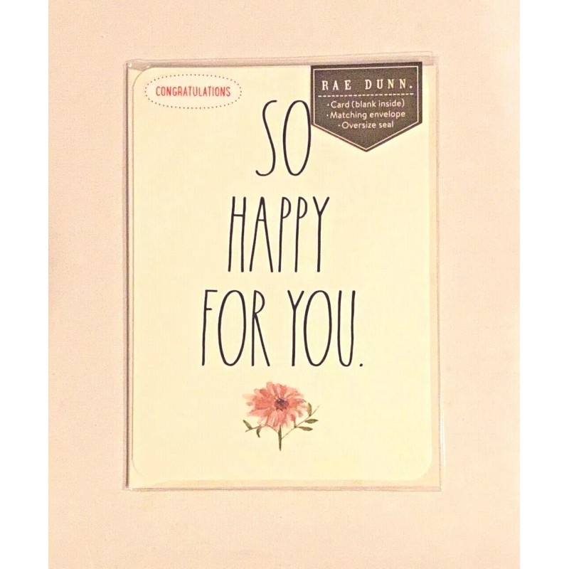 Rae Dunn NEW RAE DUNN "SO HAPPY FOR YOU" LARGE