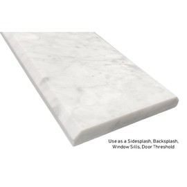 Tenedos Carrara Marble Doorway Floor Threshold (Marble Saddle) - Polished - (5'' x 24")