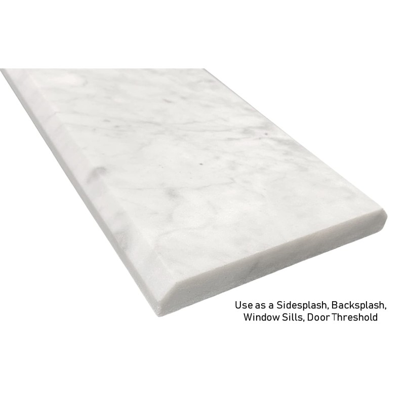Tenedos Carrara Marble Doorway Floor Threshold (Marble Saddle) - Polished