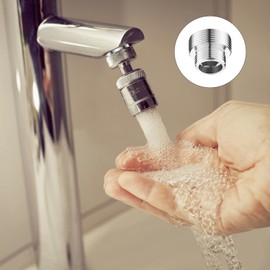 Tap Adapter Male Thread Brass Thread Adapter Tap Metal Tap Adapter with Rubber Seal for Water Filter Tap (M18 - M22)