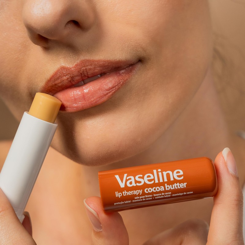 Vaseline Lip Therapy Cocoa Butter Tinted Lip Balm, Lipstick with
