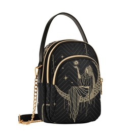 Crossbody Bags Crossbody Purse Chest Bag Sacral Night Girl on Moon for Women Trendy