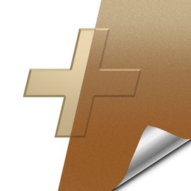 VViViD Auto Emblem Vinyl Wrap, Gold Metallic Gloss, Compatible with Chevy Bowtie Logo 11.8 Inches x 4 Inches Sheets (x2)