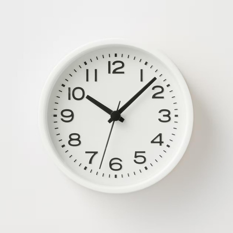 MUJI MJ-ACSW2 44275702 Analog Watch, Small (with Stand), White, 4.9