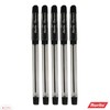rorito 10 x 0.7mm Charmer BLACK Ballpoint Pens Soft Grip