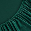 Dark Green Fitted Sheet, 140 x 200 cm, Green, Plush,