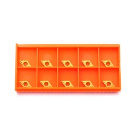TANOMATE DCMT21.51 Dcmt070204 Carbide Inserts CVD Coated for Semi-Finish Turning Steel Lathe Tool, 10 PCS