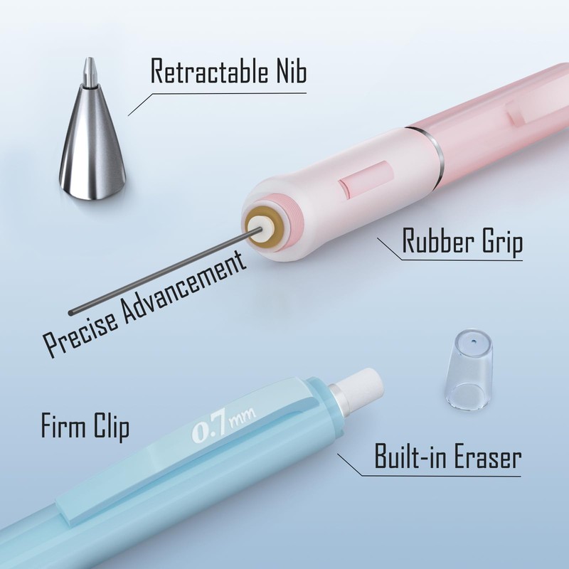 Four Candies Pastel Mechanical Pencil Set - 6PCS 0.5 mm