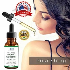Aceite de Ricino Castor Organico para Pestañas Crecimiento del Cabello 100% Puro