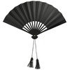 Onigata Touken Takinohoma Steel Fan, Black, 1.8 inches (30 cm),