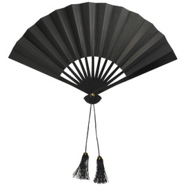 Onigata Touken Takinohoma Steel Fan, Black, 1.8 inches (30 cm), Total Length: 11.8 inches (440 g)