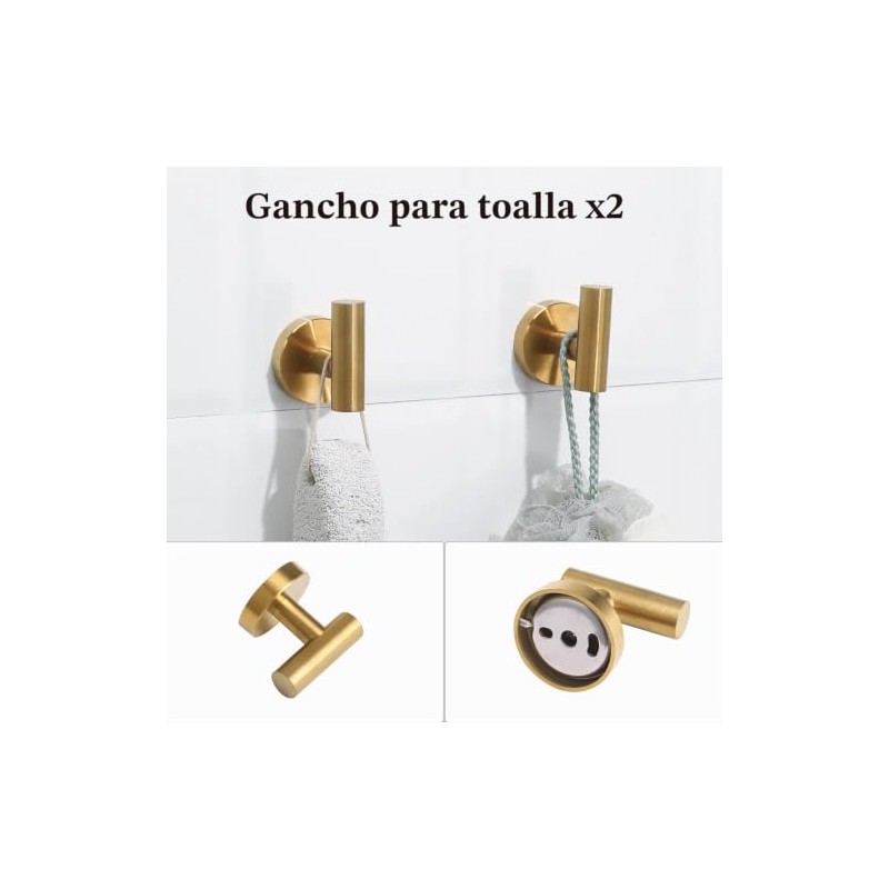 Juego de 4 Piezas de Accesorios de baño de Acero