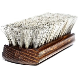 Collonil Light Bristle Horsehair Brush with Wood Handle for Polishing & Cleaning All Designer Leather Shoes, Clothes, and Handbags. (6½ in.)