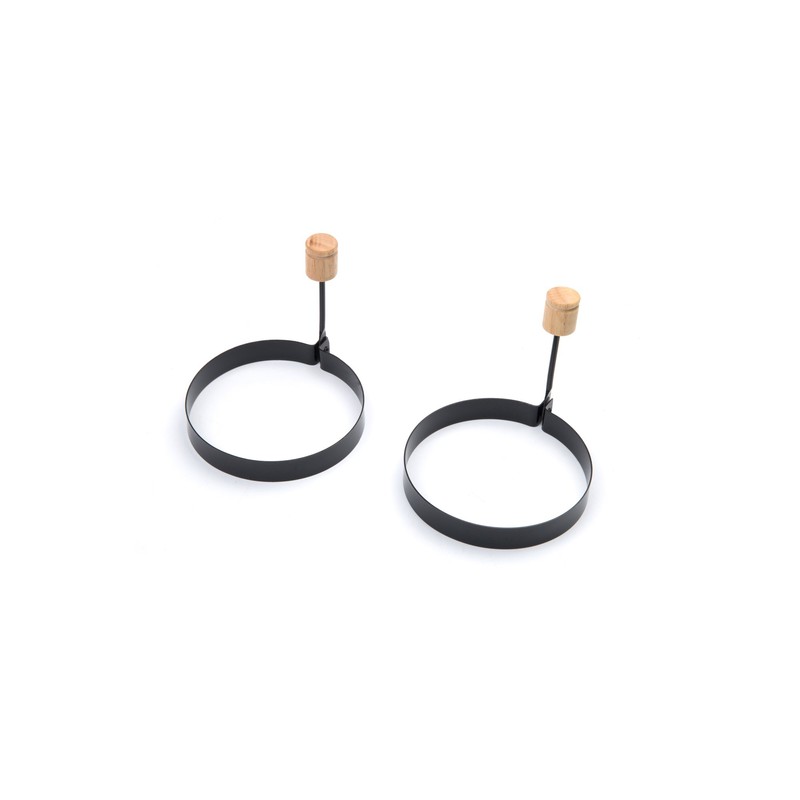 Fox Run 5206 Non-Stick Egg Ring with Folding Handle, Set