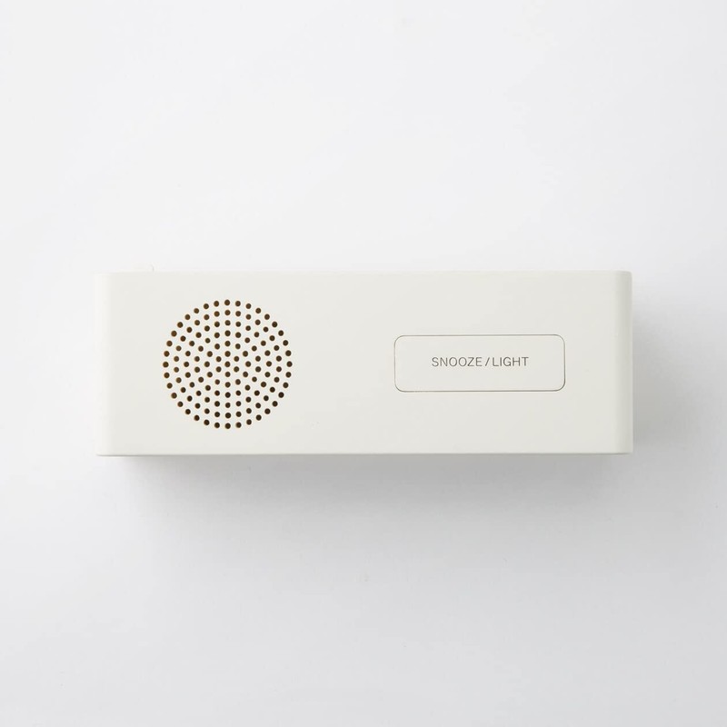 MUJI 44581490 Digital Radio Clock (with Loud Alarm Function), MJ-RDCLA(W),