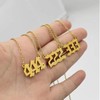 444 Necklace Angel Number Necklace For Women Gold Plated Number
