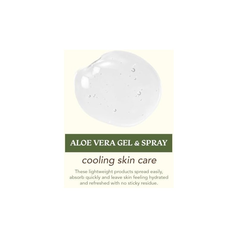 Green Leaf Naturals Aloe Vera Gel for Skin, Face and
