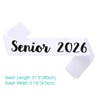 KETAOO 6PCS Senior 2026 Sash, Black Glitter White Finally Graduated