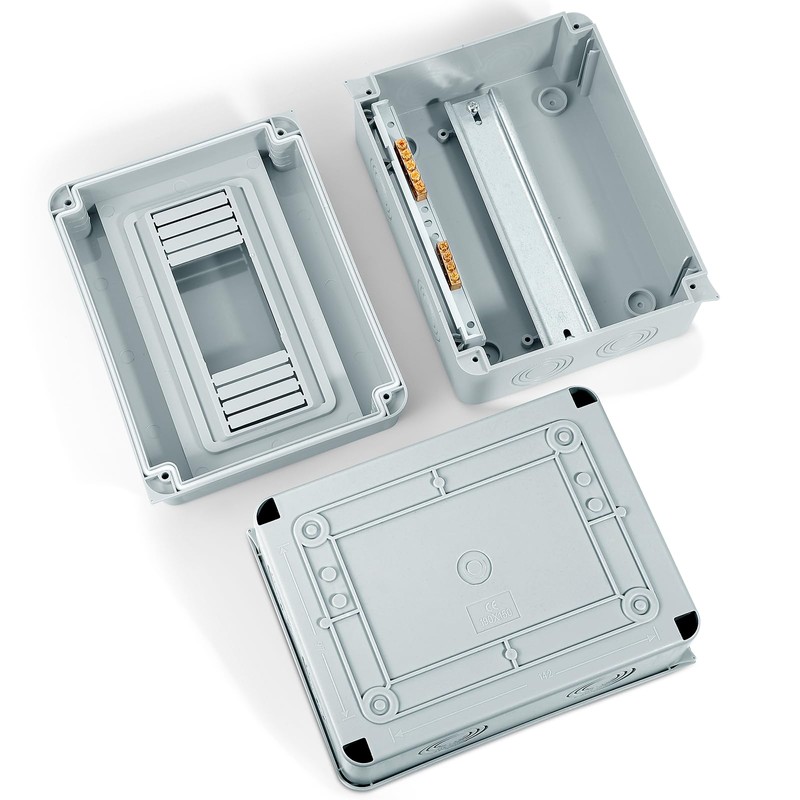 Zeawavsl Surface-Mounted Distribution Box, IP65 Fuse Box, Surface-Mounted, 1 Row