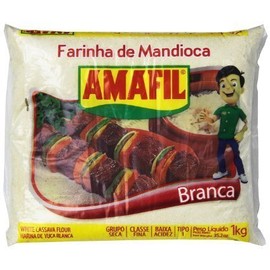 Amafil White Cassava Flour 35.2oz | Farinha De Mandioca Branca 1kg | Harina De Yuca Blanca