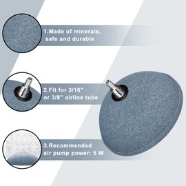 Therwen 6 Pack 4 Inch Aquarium Air Stone Bubble Diffuser, Ball Shaped Pond Aerator Diffuser Round Bubble Stone Aerator Stone for Aquarium Fish Tanks Buckets Small Ponds Reservoirs