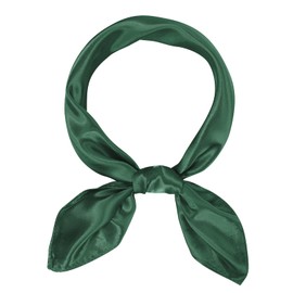 American Trends Women Silk Feeling Scarf Satin Head Scarves Vintage Square Satin Scarf Wrap Neck Scarf Lightweight Silk Like Bandana Army Green