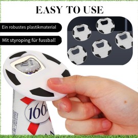 2 pcs Bier Flaschenöffner, Fußball Stil Flach Bieröffner, Bottle Opener für Limonaden Zum Aufkleben Auf Den Kühlschrank, Fussball Geschenke für Fussballfans Männer Ehemänner Väte (blau-1)