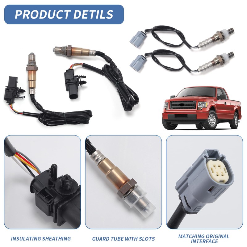 4PCS Oxygen O2 Sensor 4PCS Fit for Ford 2011 2012