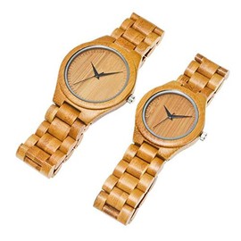 COOFEEL Wooden Watch, Genuine Leather Strap, Bamboo Watch, Analog Watch, Men's, Women's, Luxury Brand, Natural Wood Sculpture, Christmas Gift, Gift for Men and Women, Kono Taro Men's Watch, Bracelet