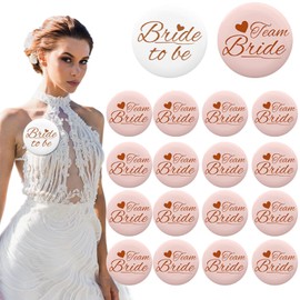 Set of 18 JGA Buttons, 45 mm, Bridal Team Bridal Buttons, JGA Badge, Rose Gold, Hen Night Accessories and Wedding Party
