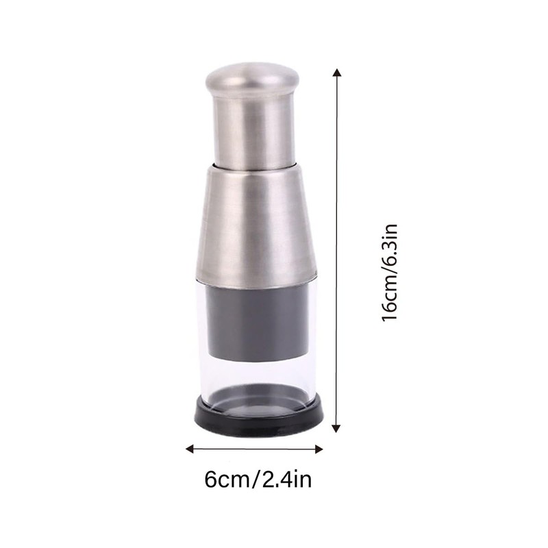 AIMALL Stainless Steel 304 Garlic Chopper with Pressed Garlic Masher