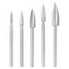 QWORK Wood Carving Tools, 5 PCS HSS Engraving Drill Bit