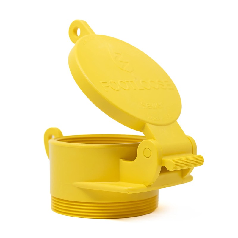 Footloose 4" Sewer Cap for RV Sites/Campgrounds | Odorless, Self-Closing,