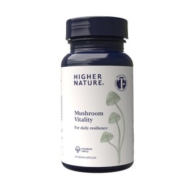 Higher Nature - Mushroom Vitality - Mushroom Complex for Daily Resilience - 8 Extracts Including Lion's Mane, Reishi, Shiitake - Immunity, Energy & Vitality - 60 Capsules