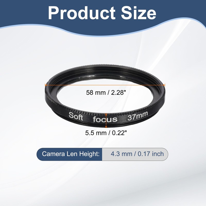 PATIKIL 37mm Mist Filter, Dreamy Soft Diffusion Filter Fog Effect
