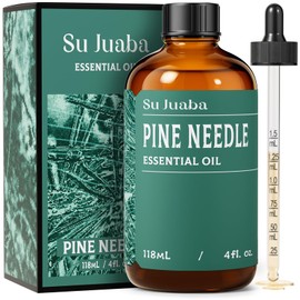 SU JUABA 4 Fl Oz Pine Needle Essential Oil, 100% Natural Aromatherapy Oil for Diffuser, Skin, Hair, Candle & Soap Making - 118ML