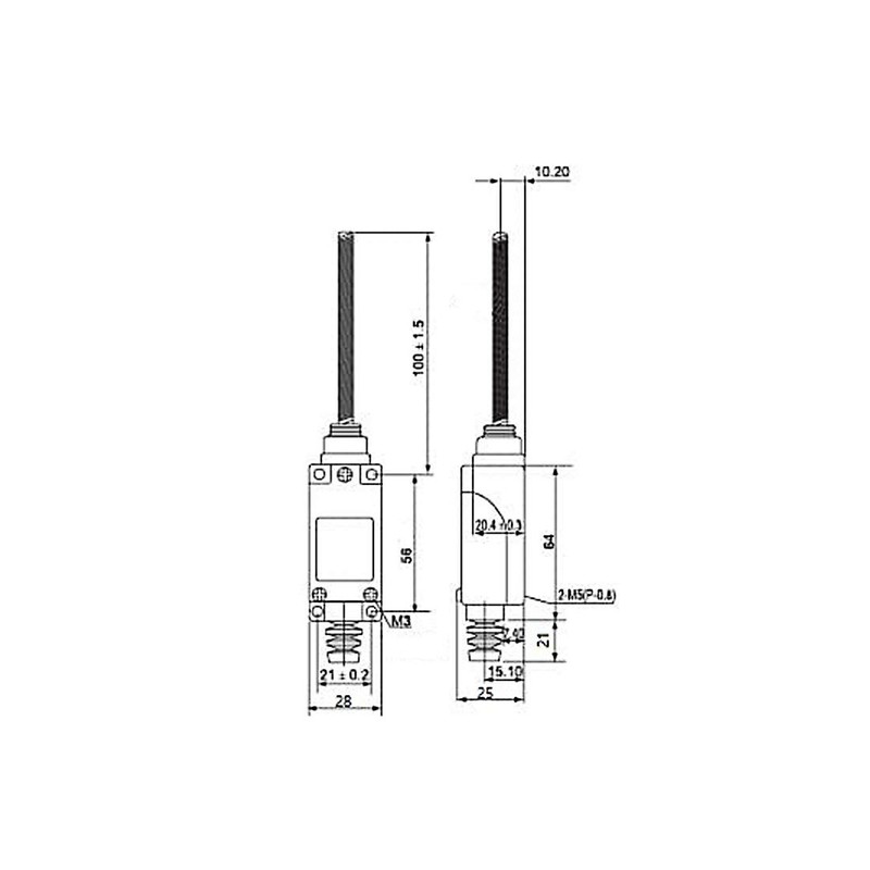 uxcell Flexible Coil Spring Rod Momentary Limit Switch ME-8167 1NC+1NO