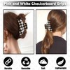 Checkered Hair Claw Clips for Women Cute Claw Clip Pack,