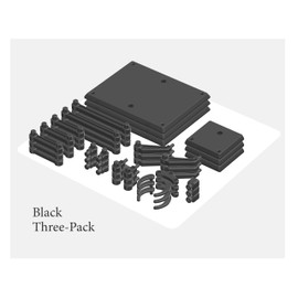 TWLOQITC SPARKSTOY Dual Size Action Figure Stand 1PK(3 Pieces, 6 Stands), Manual Detachable Exclusive Axis System Doll Stand, 340° Angle Universal 3mm Joint for Anime Flight Stand (Color - Black)