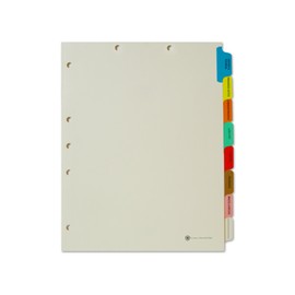 Medical Arts Press Match Medical Chart Index Dividers- 8 Tabs, Letter Size, Manila, Side Tab (50 Sets/Box)