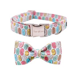 Unique Style Paws Dog Collar with Bow, Bowtie Dog Collar Adjustable Collars for Small Medium Large Dogs and Cats