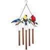 Feathered Friends Wind Chime, Made of Durable 100% Metal, Outdoor