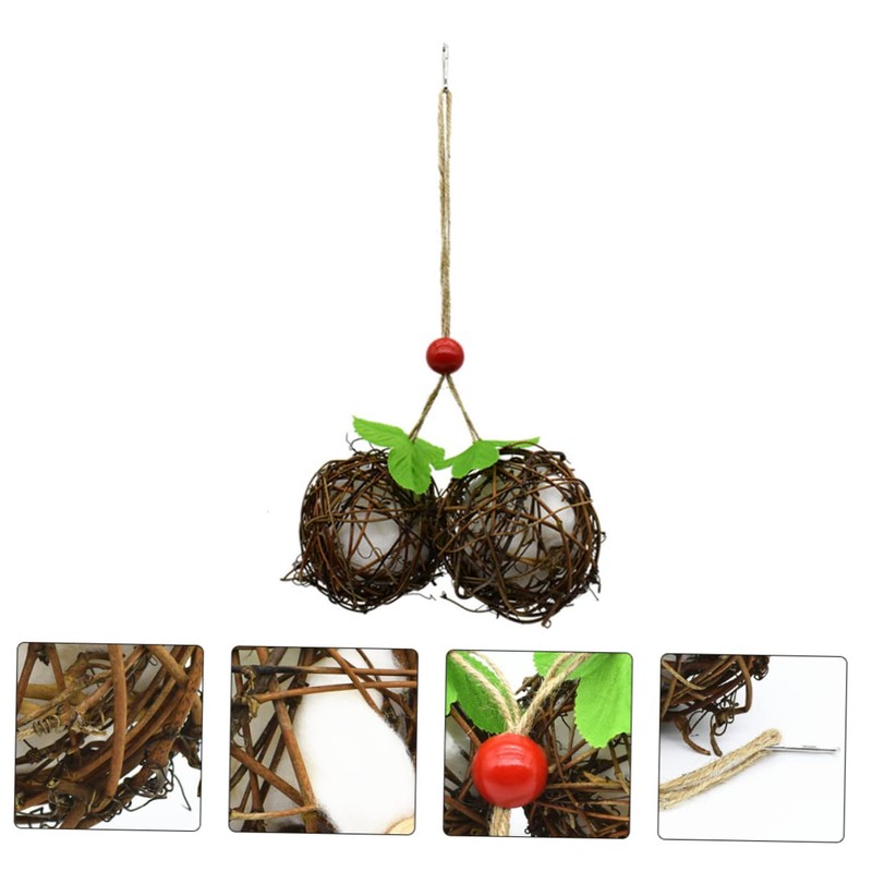 CIYODO Bird Toy Takraw Ball Stylish Nesting Material Attract Hummingbirds