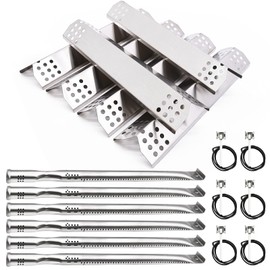 Adviace Grill Parts Kit Compatible with Nexgrill 720-0896B 720-0896C 720-0896E 720-0882A 720-0896 720-0925 Grills, 6 Pack Grill Burner Tubes & Grill Ignitors & Grill Flame Tamers Heat Shields