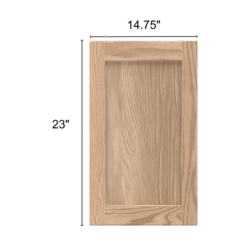 ONESTOCK 14.75W x 23H Unfinished Oak Kitchen Cabinet Door Replacement,