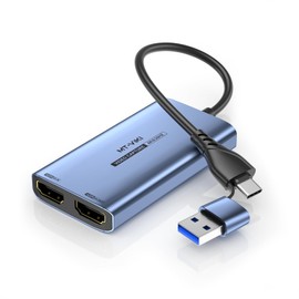 MT-VIKI 4K Capture Board USB Type A & Type C 2 in 1 Video Game Capture 1080p@60Hz, Support HD Loopout, HDMI Game Live Recording/HDMI Video Recording/Live Streaming Capture Device