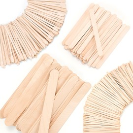 EWVVSS 4 Style 500 Pcs Waxing Sticks Assorted Wax Applicator Sticks For Body Legs Face With Small Medium Large Sizes Wood Popsicle Sticks For Waxing Or Wood Craft Sticks