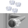 3pcs Door Stopper Transparent Silica Gel Door Handle Buffer Wall